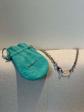 Tiffany & Co. Silver Chain Mini Bag Charm with Tiffany Blue Pouch